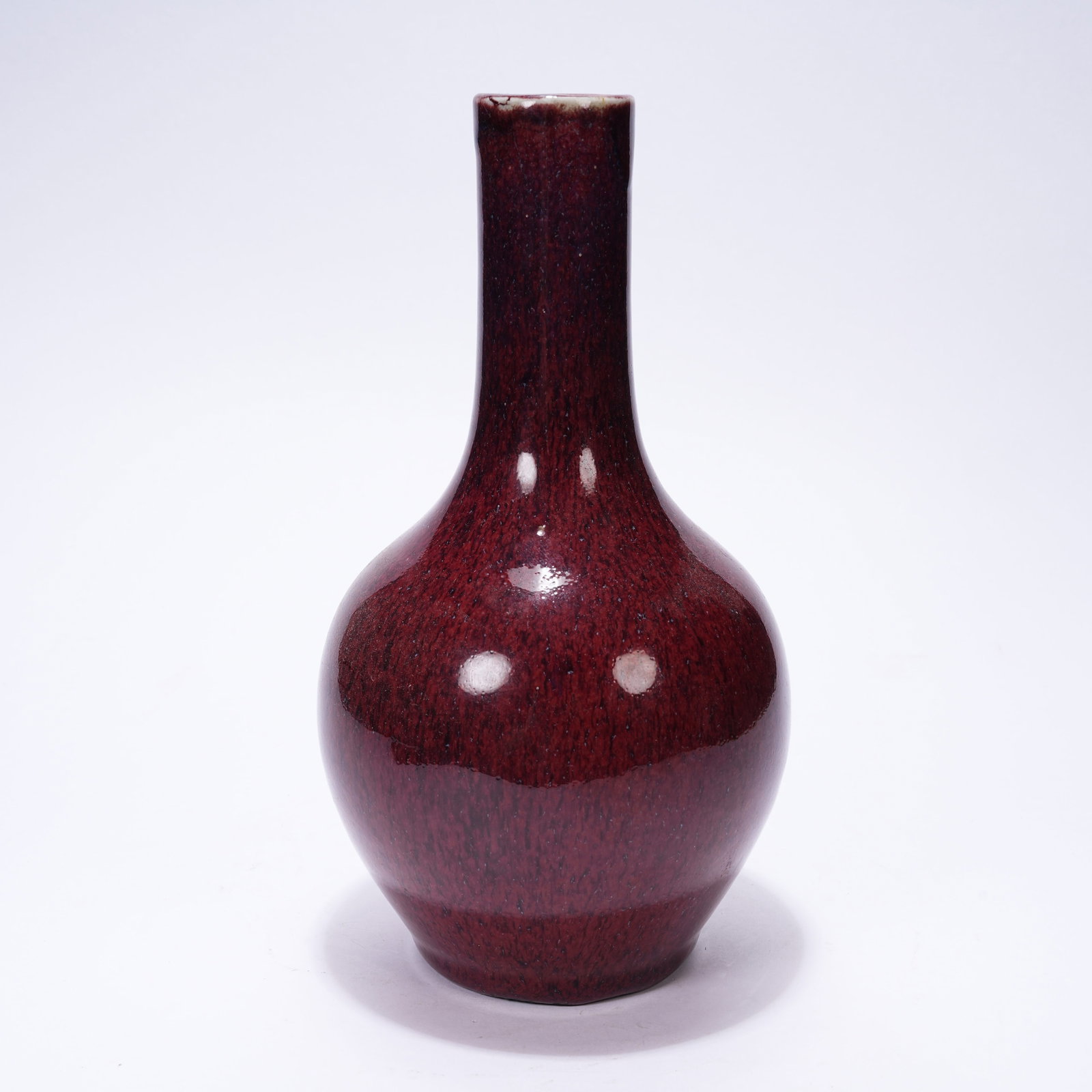 A FLAMBE GLAZE GALLBLADDER-SHAPED VASE (1 of 9)