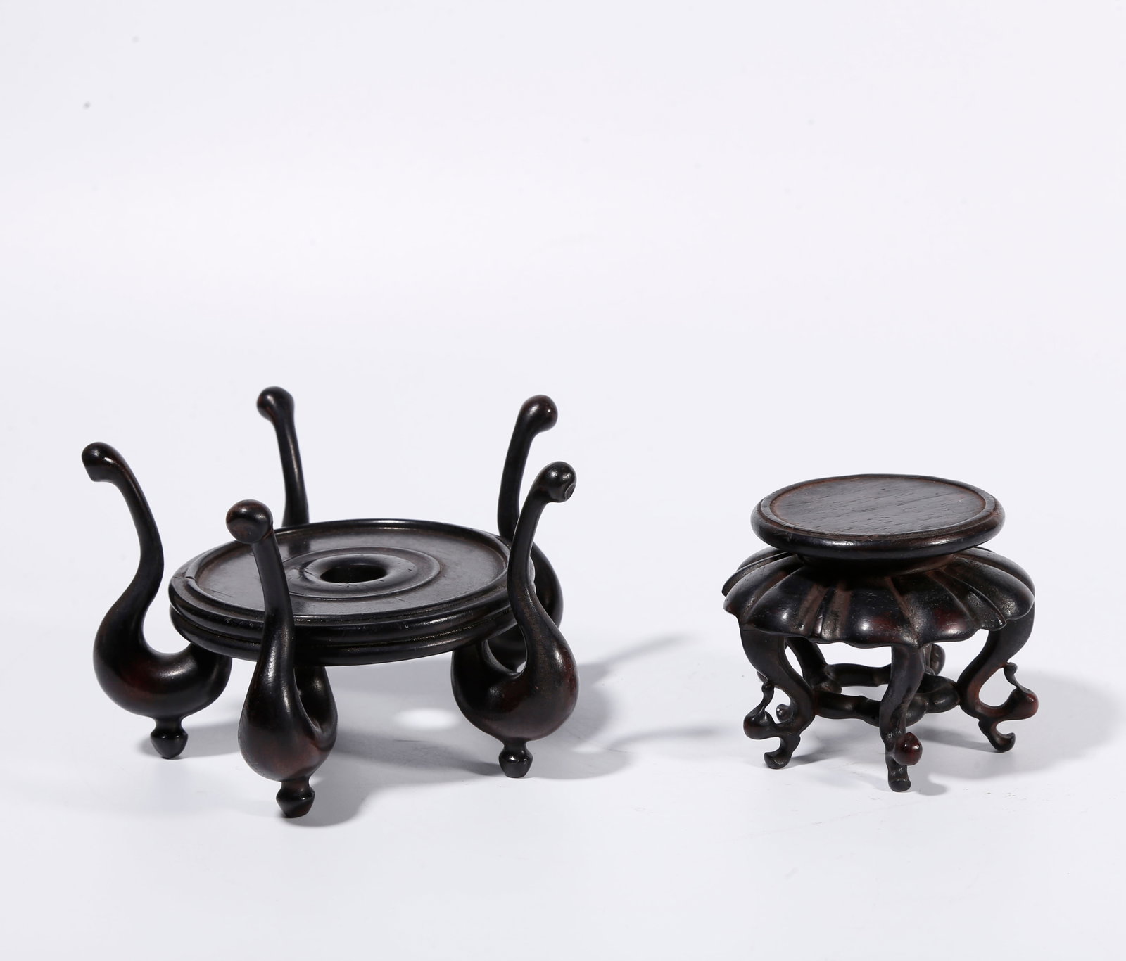A SET OF RED SANDALWOOD STANDS (1 of 9)