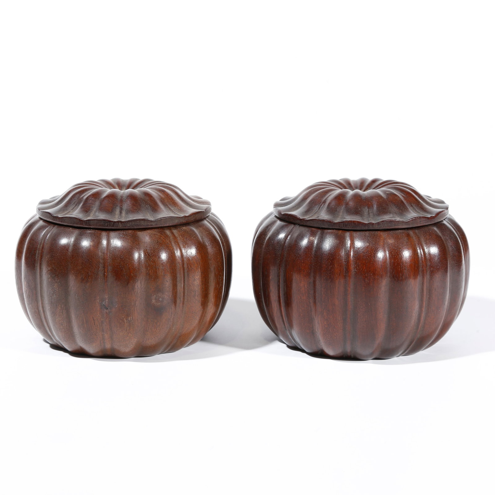 A GO JARS IN HUANGHUALI WOOD CARVING (1 of 9)
