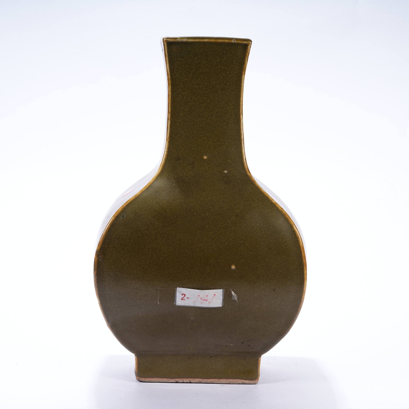 A TEA DUST GLAZE FLAT VASE (1 of 9)