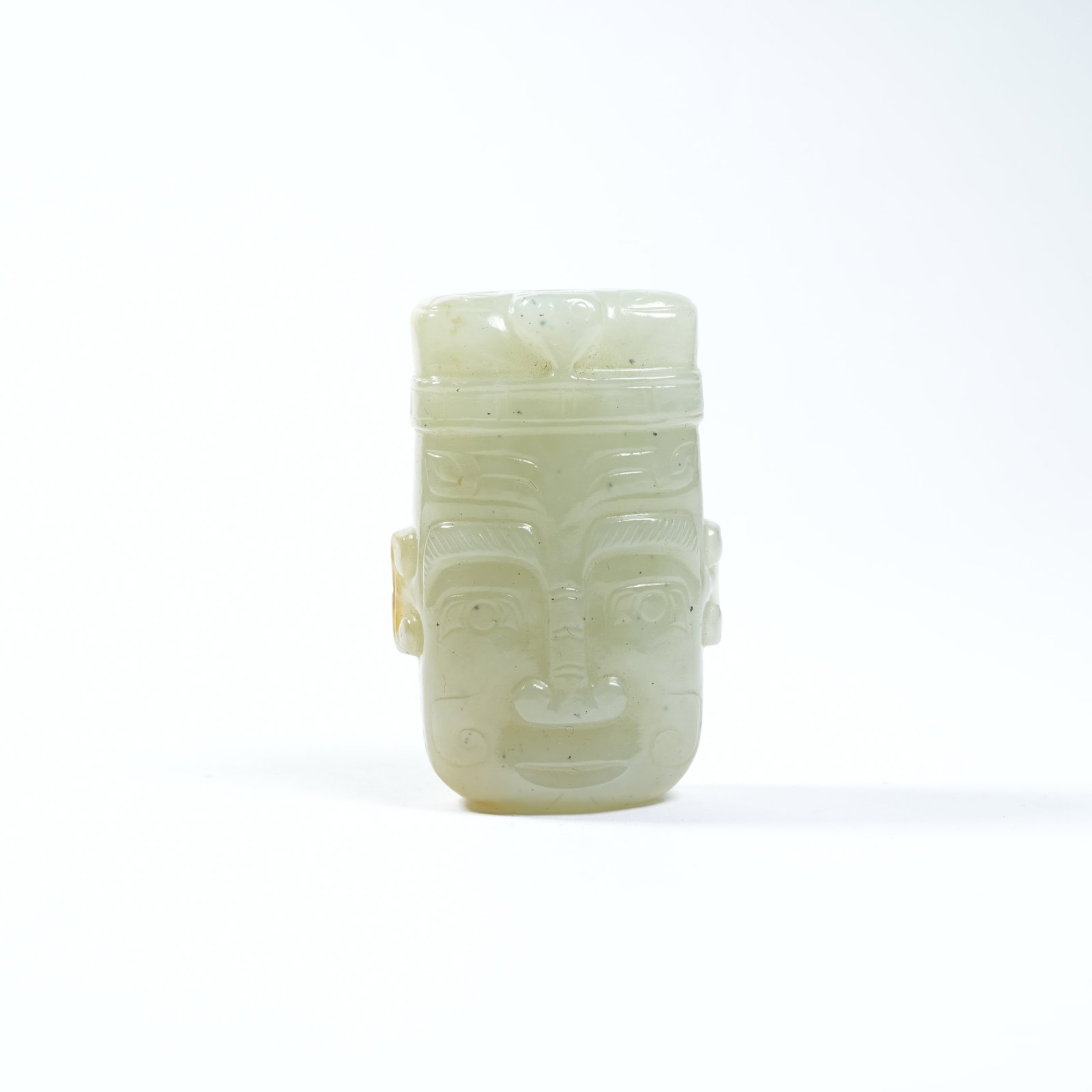 A ANCIENT JADE DEITY PENDANT: Ancient Jade Deity Pendant
