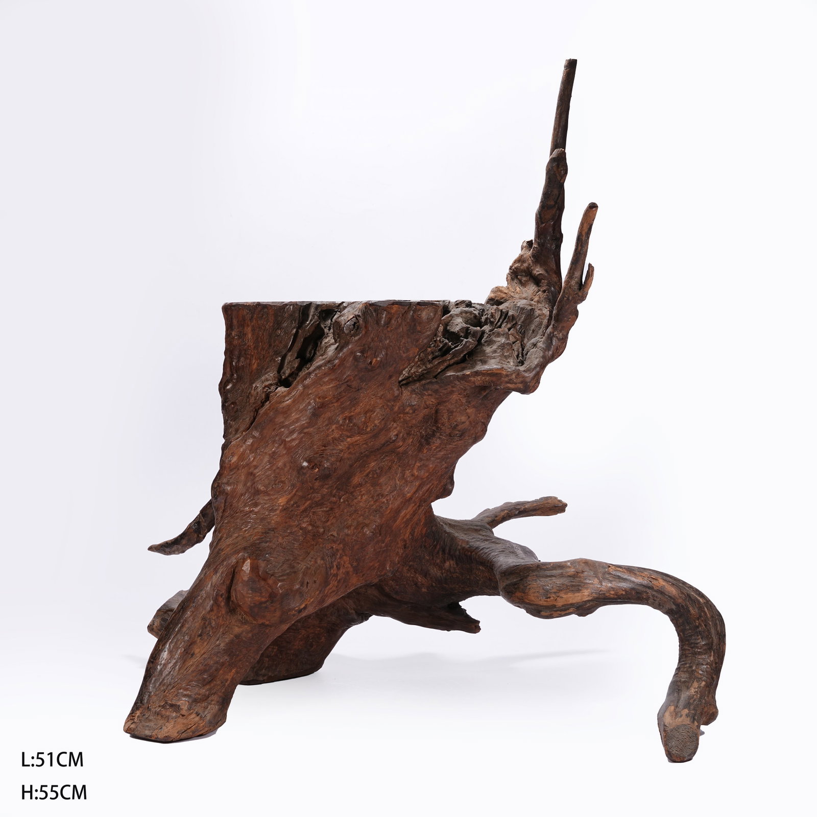 A NATURAL-SHAPED WOODEN ORNAMENT (1 of 12)