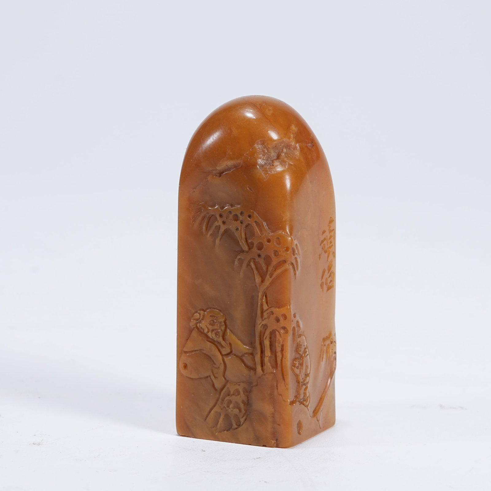 A FIGURE PATTERN SHOUSHAN STONE SEAL: Figure Pattern Shoushan Stone Seal