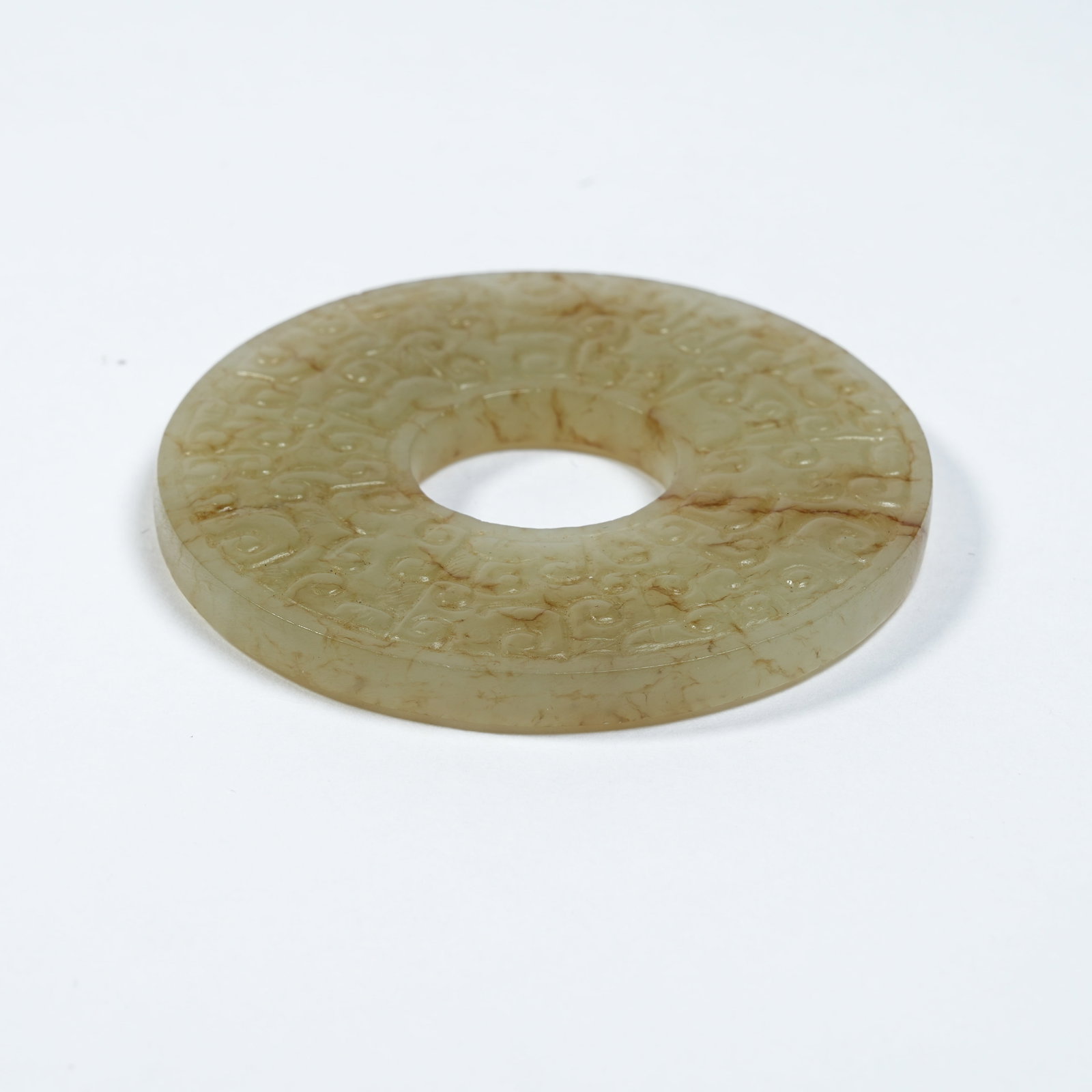 A ANCIENT JADE BI WITH INTERLOCKING CLOUD PATTERNS - 6
