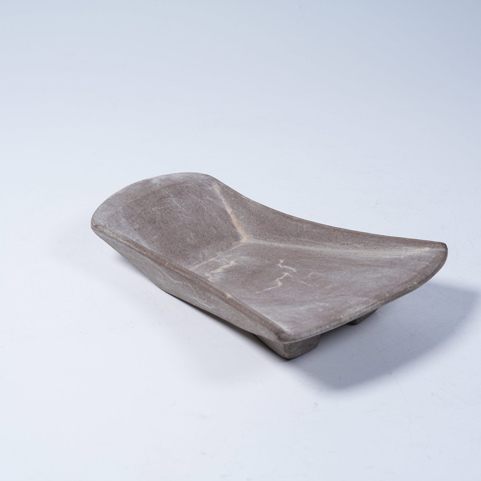 A WINNOW-SHAPED INK STONE (1 of 8)