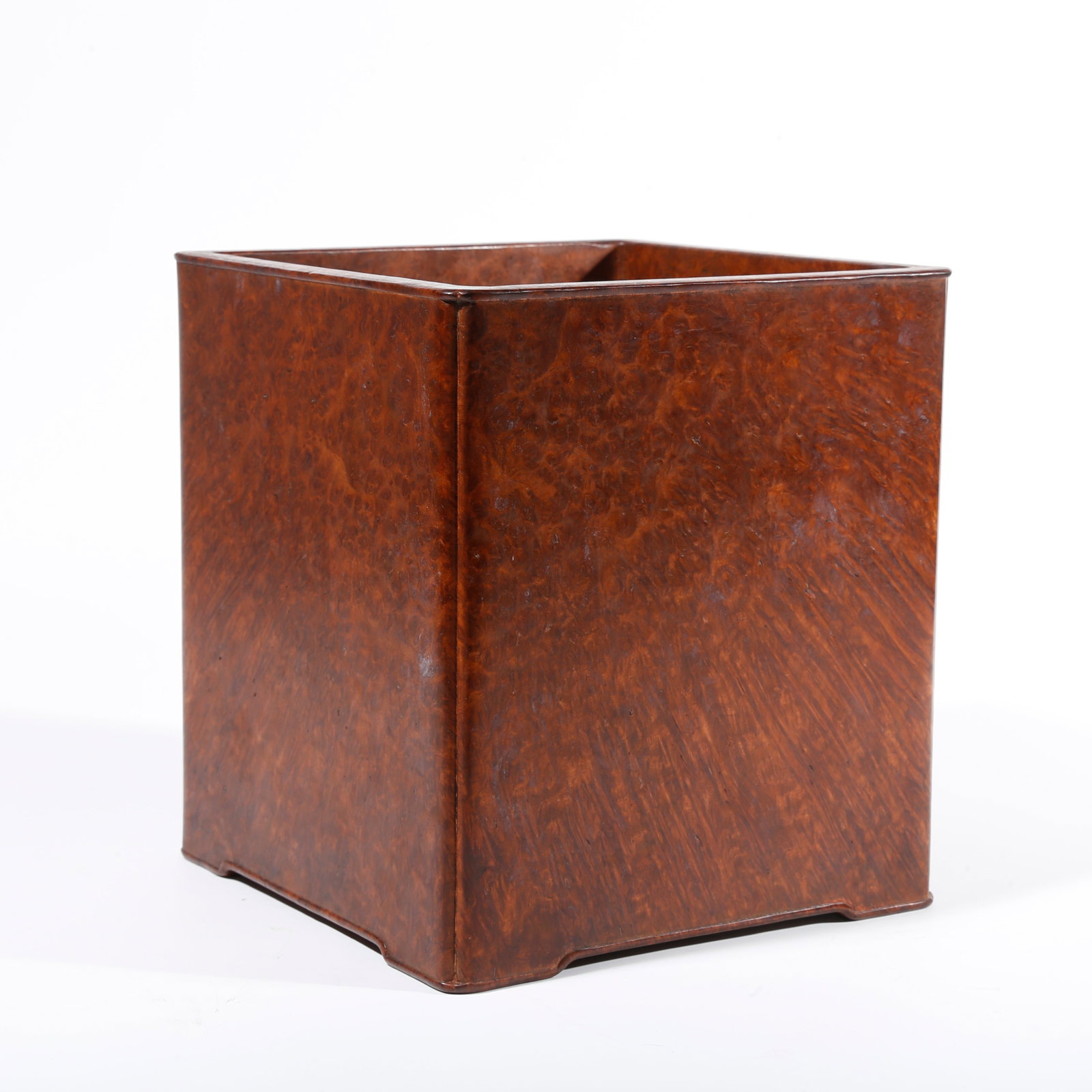 A BURL WOOD BRUSH POT (1 of 9)