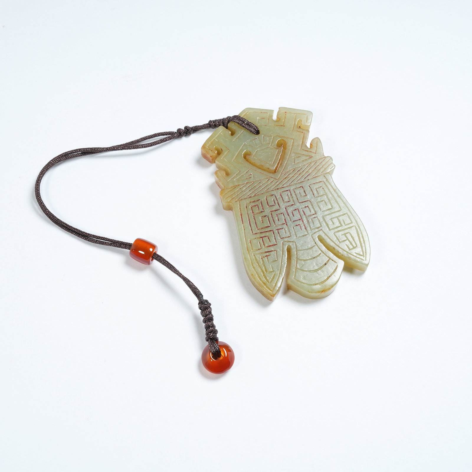 A ANCIENT JADE PHOENIX PENDANT: Ancient Jade Phoenix Pendant