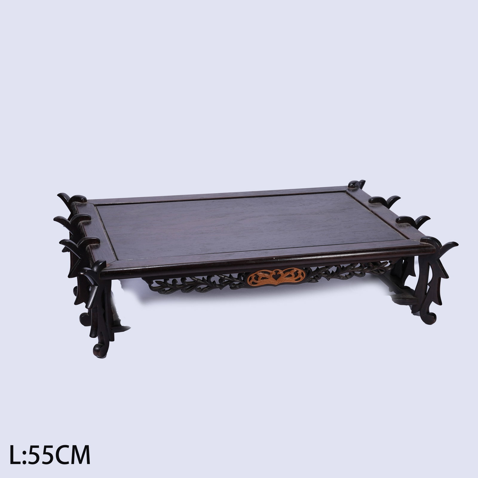 A RED SANDALWOOD SIDE TABLE (1 of 9)