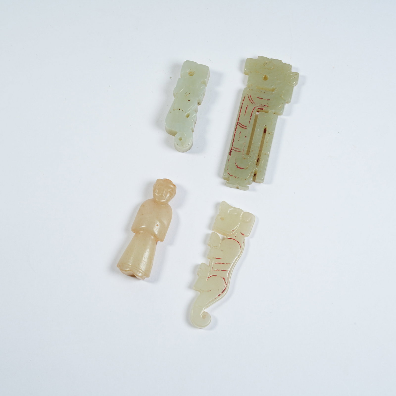 A SET OF ANCIENT JADE PENDANTS: Set of Ancient Jade Pendants