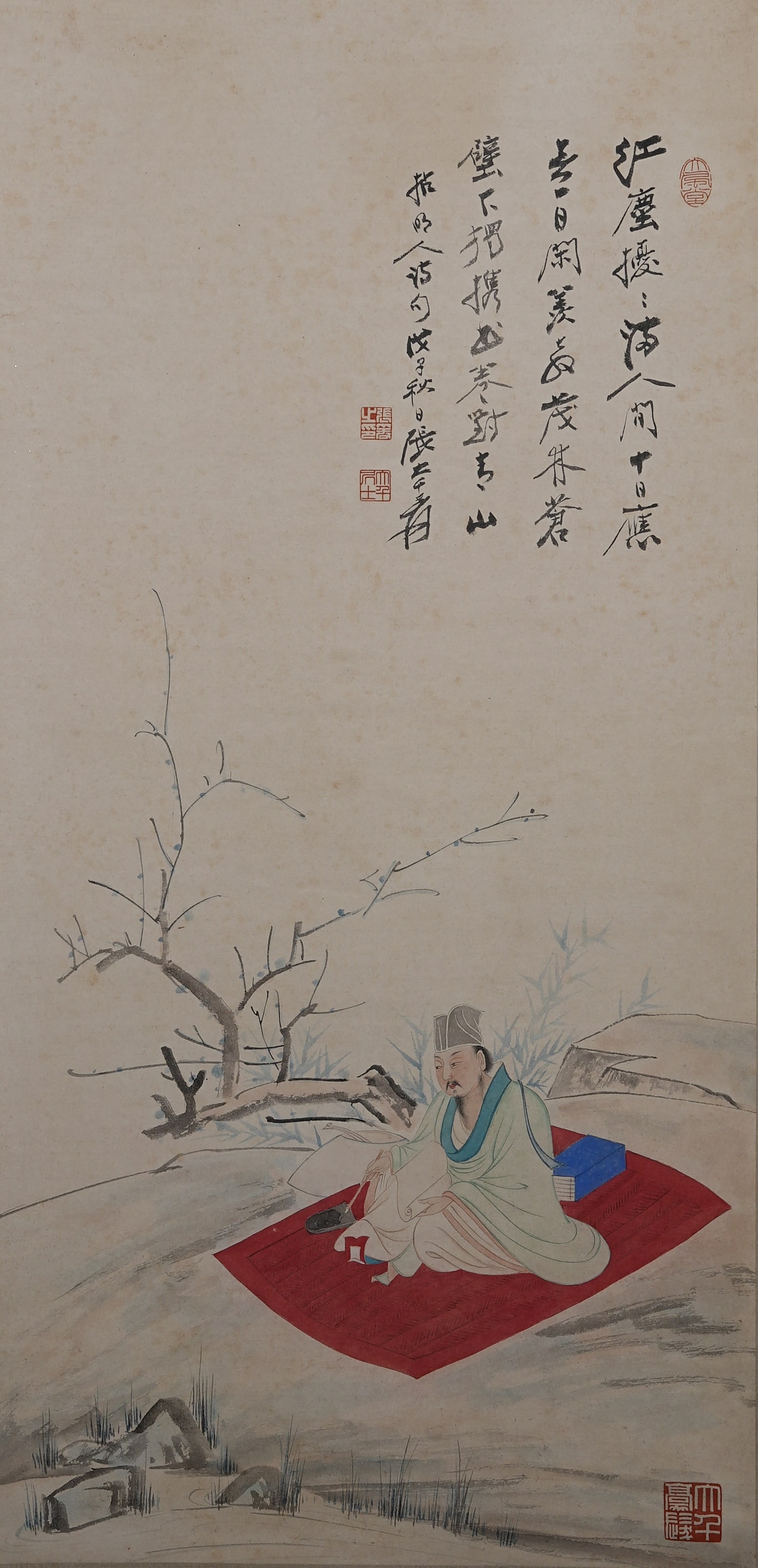 A SCHOLAR PAINTING ON PAPER BY ZHANG DAQIAN.張大千 (1 of 9)