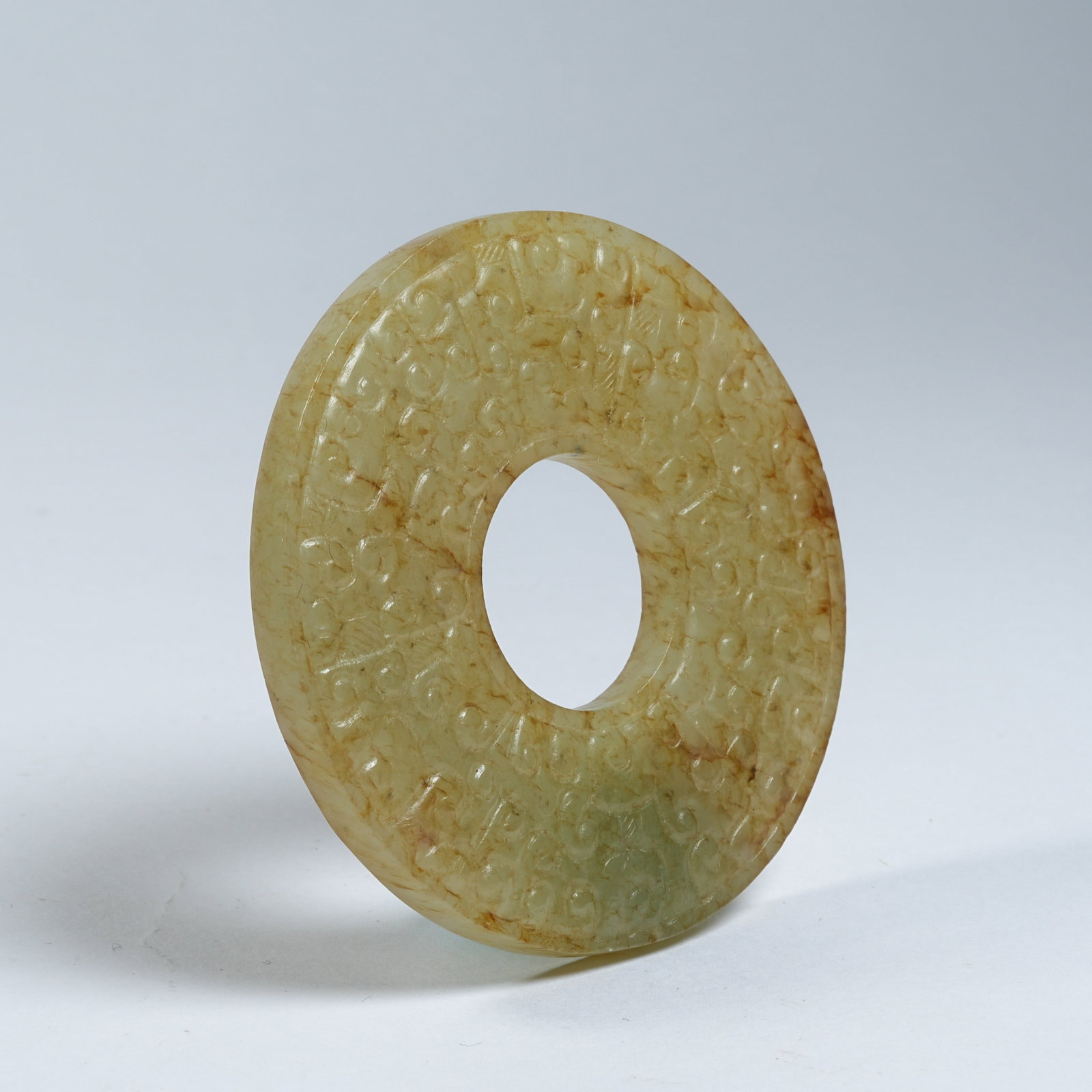 A ANCIENT JADE BI WITH INTERLOCKING CLOUD PATTERNS - 5