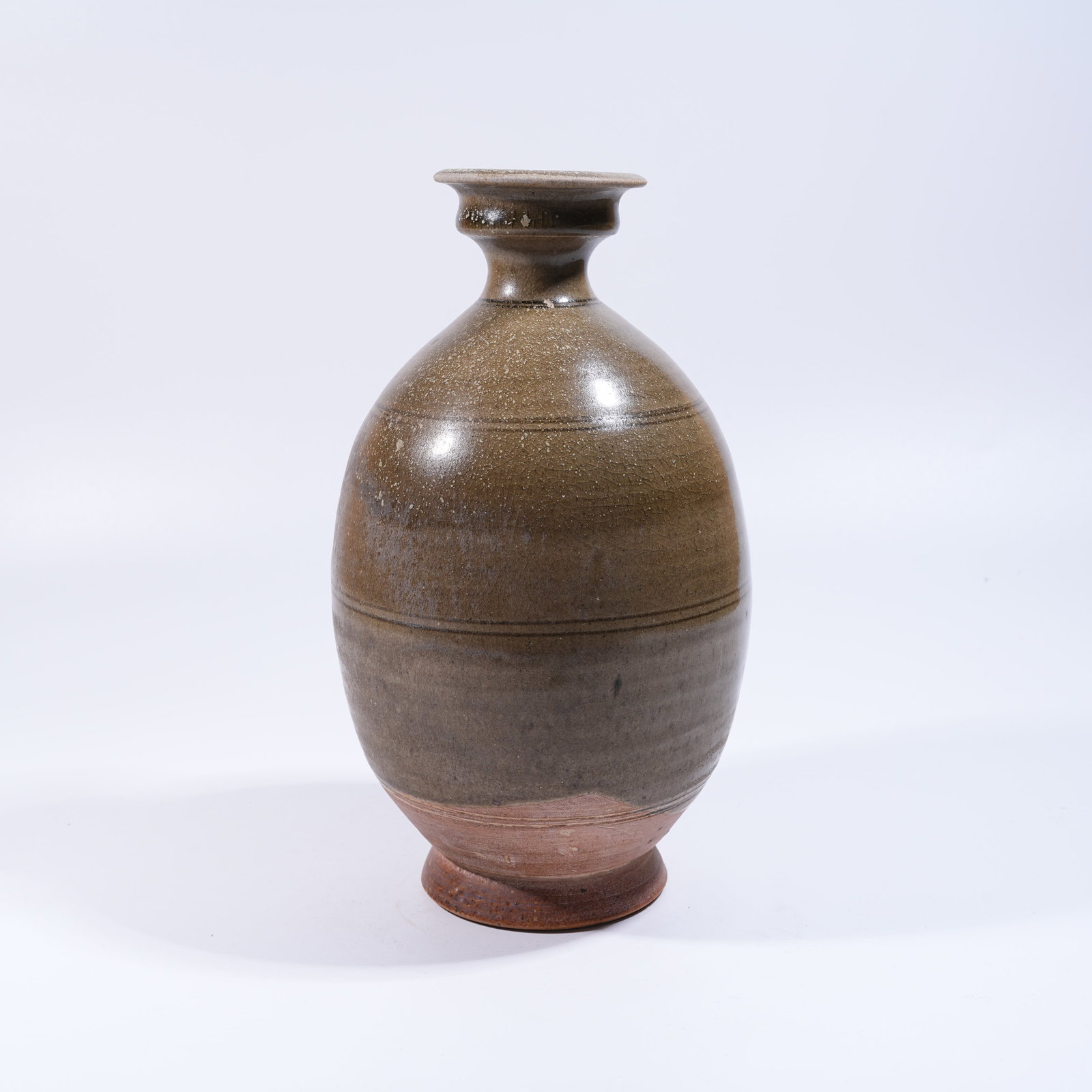 A CELADON-GLAZED BOTTLE WITH FLARED MOUTH (1 of 9)