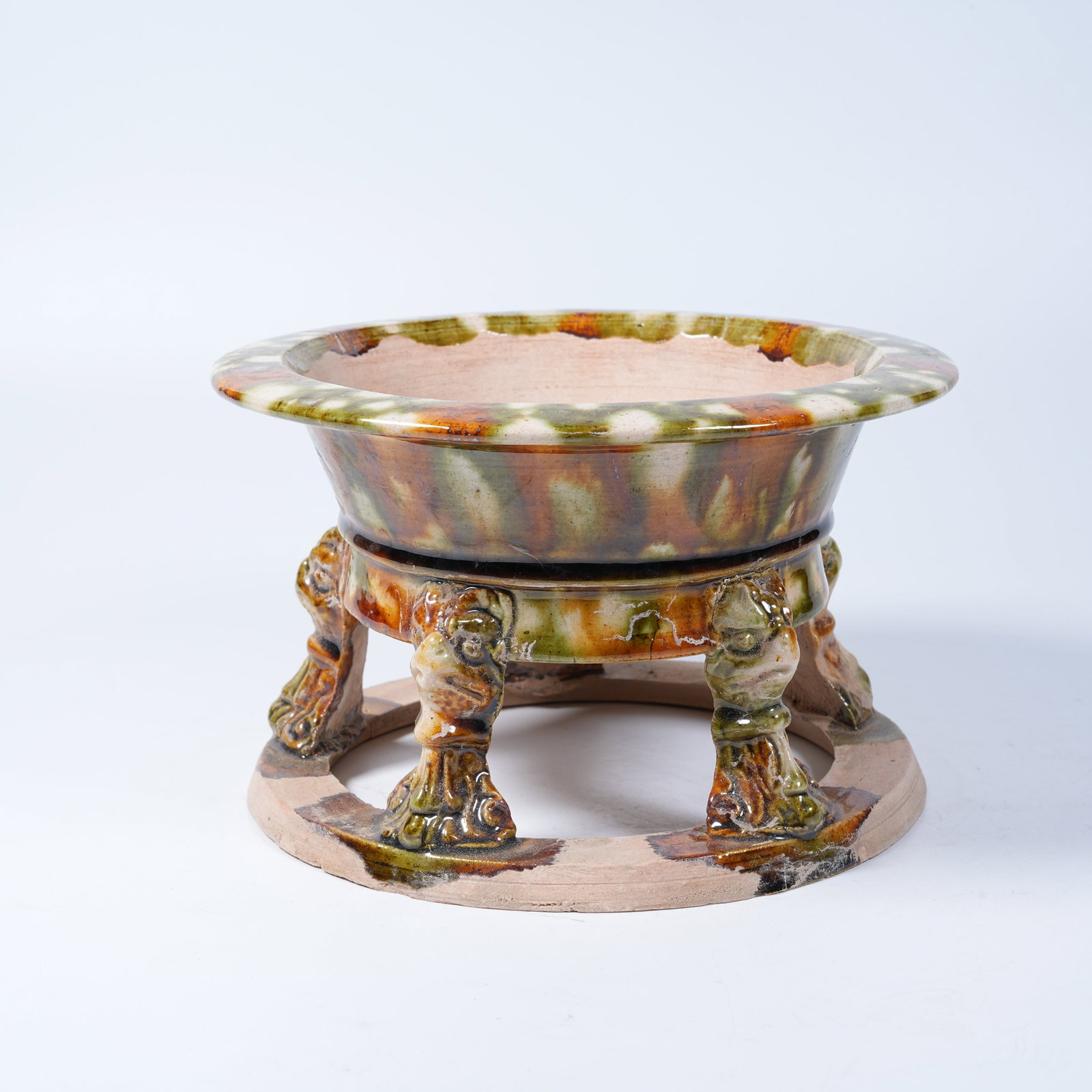 A SANCAI FLARED-RIM PORTABLE CENSER (1 of 9)