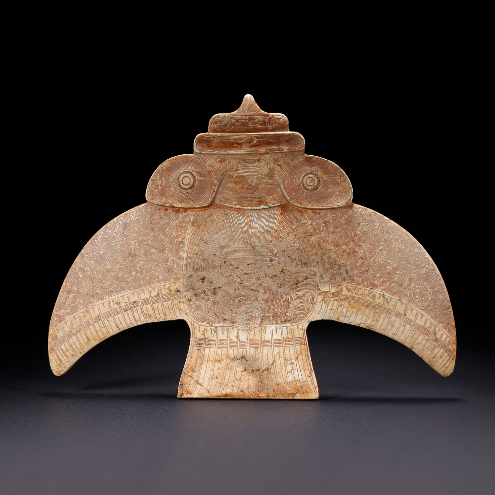 A BIRD-SHAPED ANCIENT JADE ORNAMENT (1 of 10)
