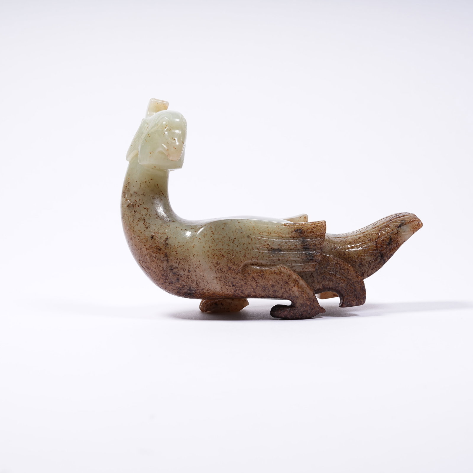 A ANCIENT JADE PHOENIX ORNAMENT: Ancient Jade Phoenix Ornament