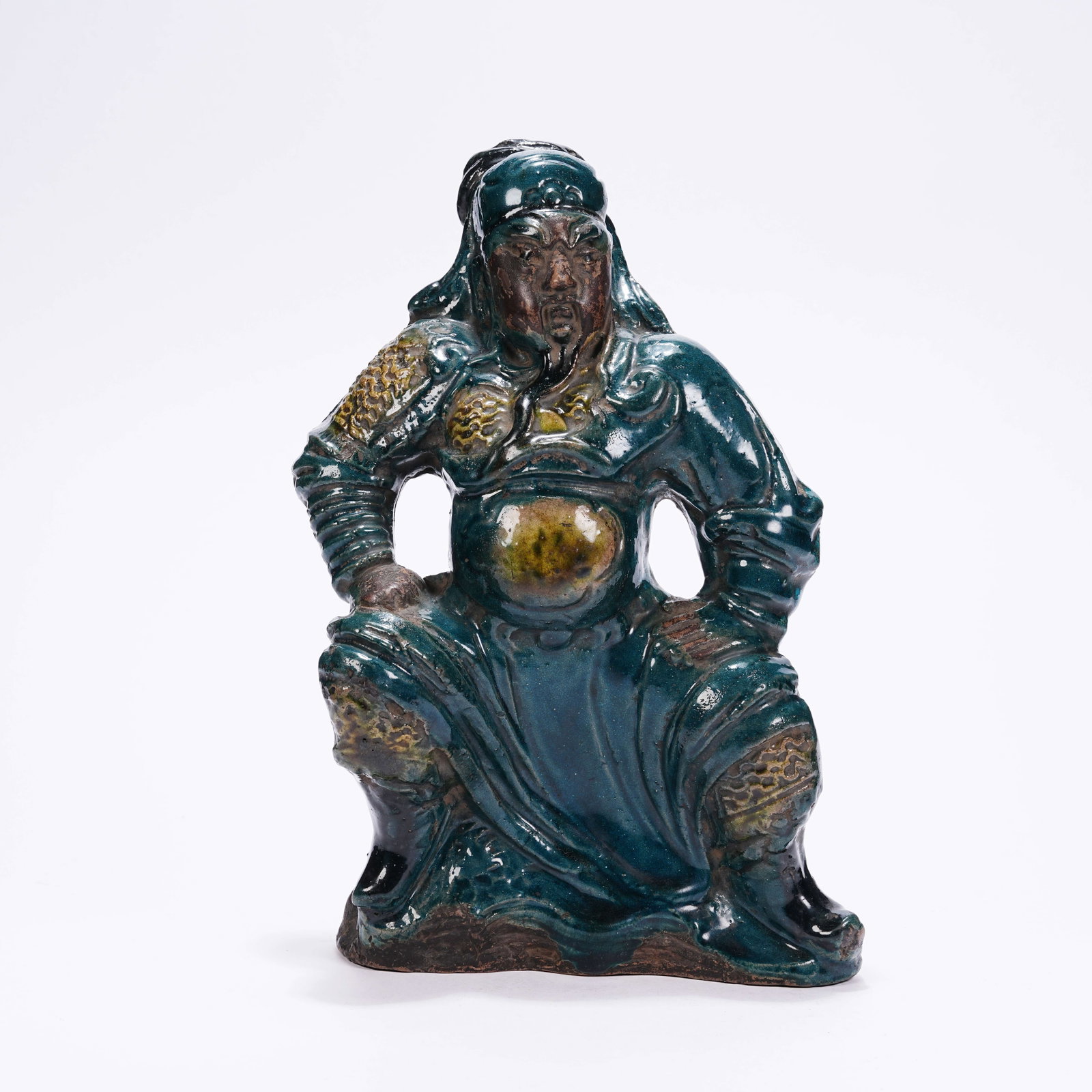 A FAHUA SEATED STATUE OF GUAN GONG (1 of 9)