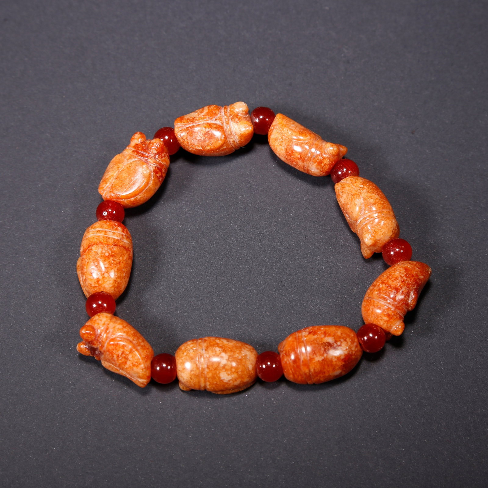 A CICADA-BEAD ANCIENT JADE BRACELET BEADS (1 of 9)