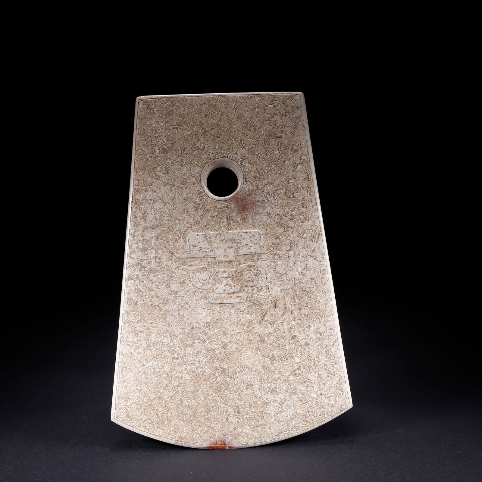 A ANCIENT JADE YUE BLADE: Ancient Jade Yue Blade