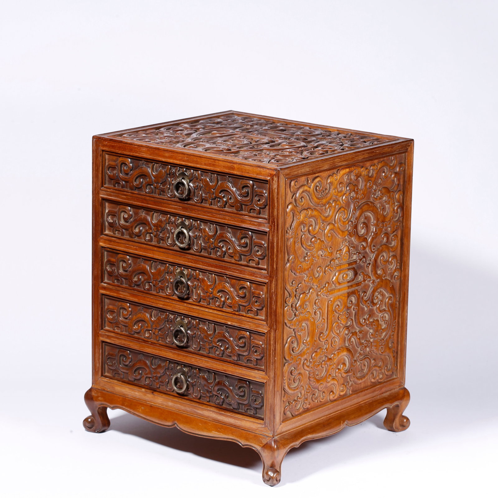 A HUANGHUALI DRAGON PATTERN CABINET (1 of 11)