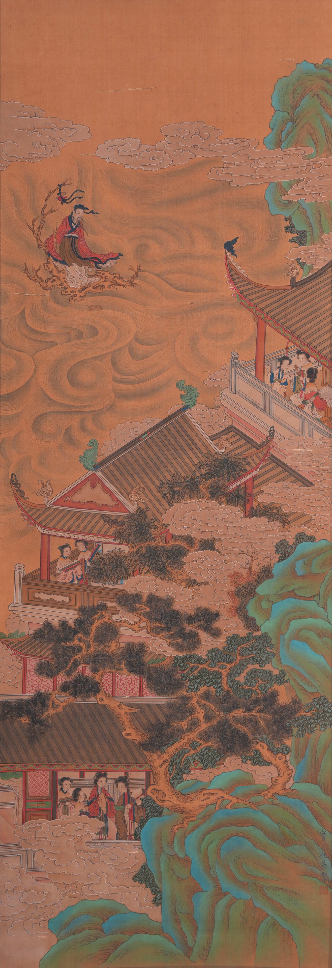 A FIGURE PAINTING ON SILK BY QIU YING.仇英 (1 of 12)