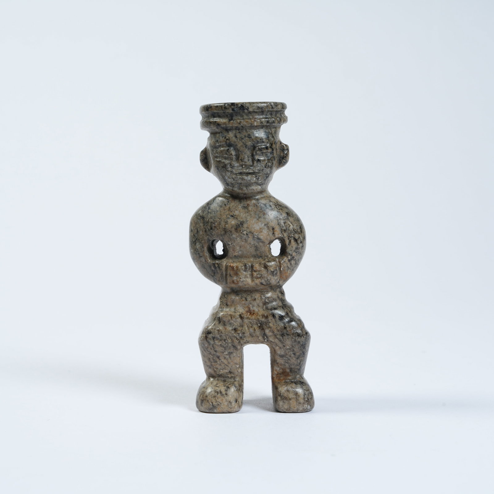 A ANCIENT JADE STANDING DEITY STATUE: Ancient Jade Standing Deity Statue