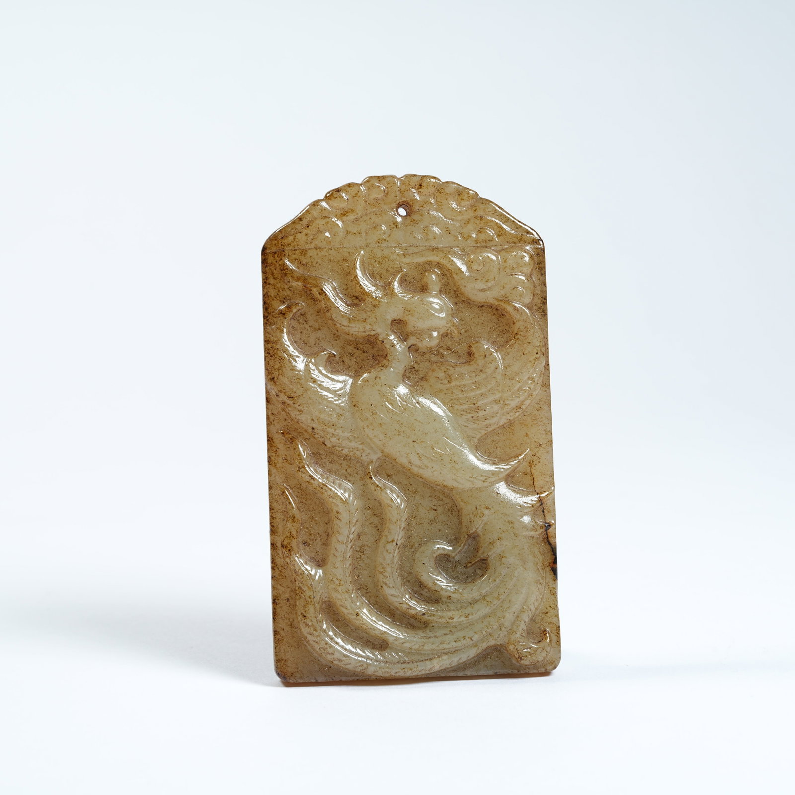 A ANCIENT JADE PHOENIX PATTERN PLAQUE (1 of 8)