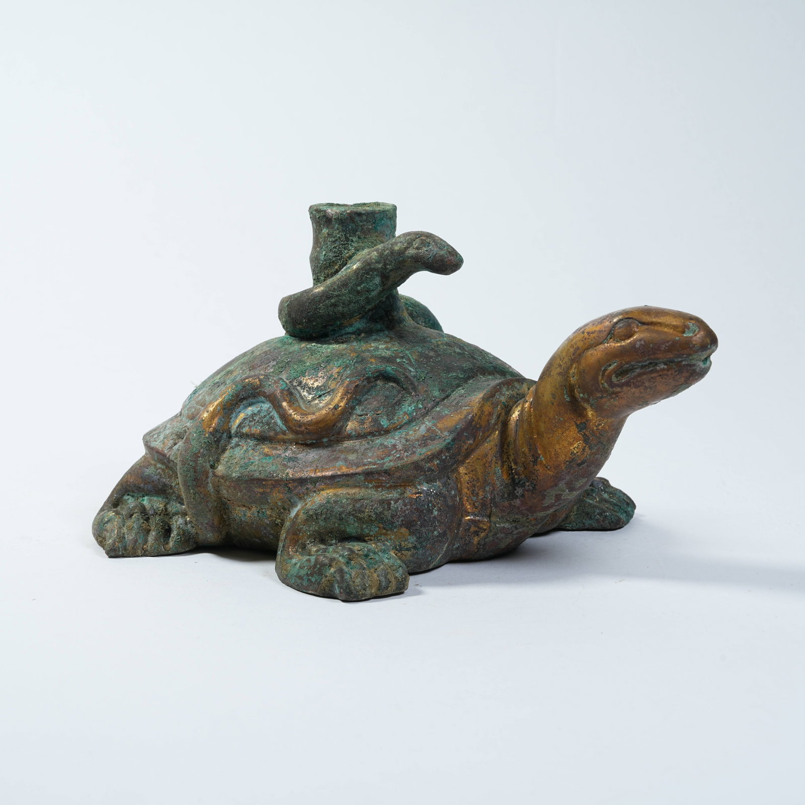 A BRONZE TURTLE-SHAPED INCENSE HOLDER (1 of 8)