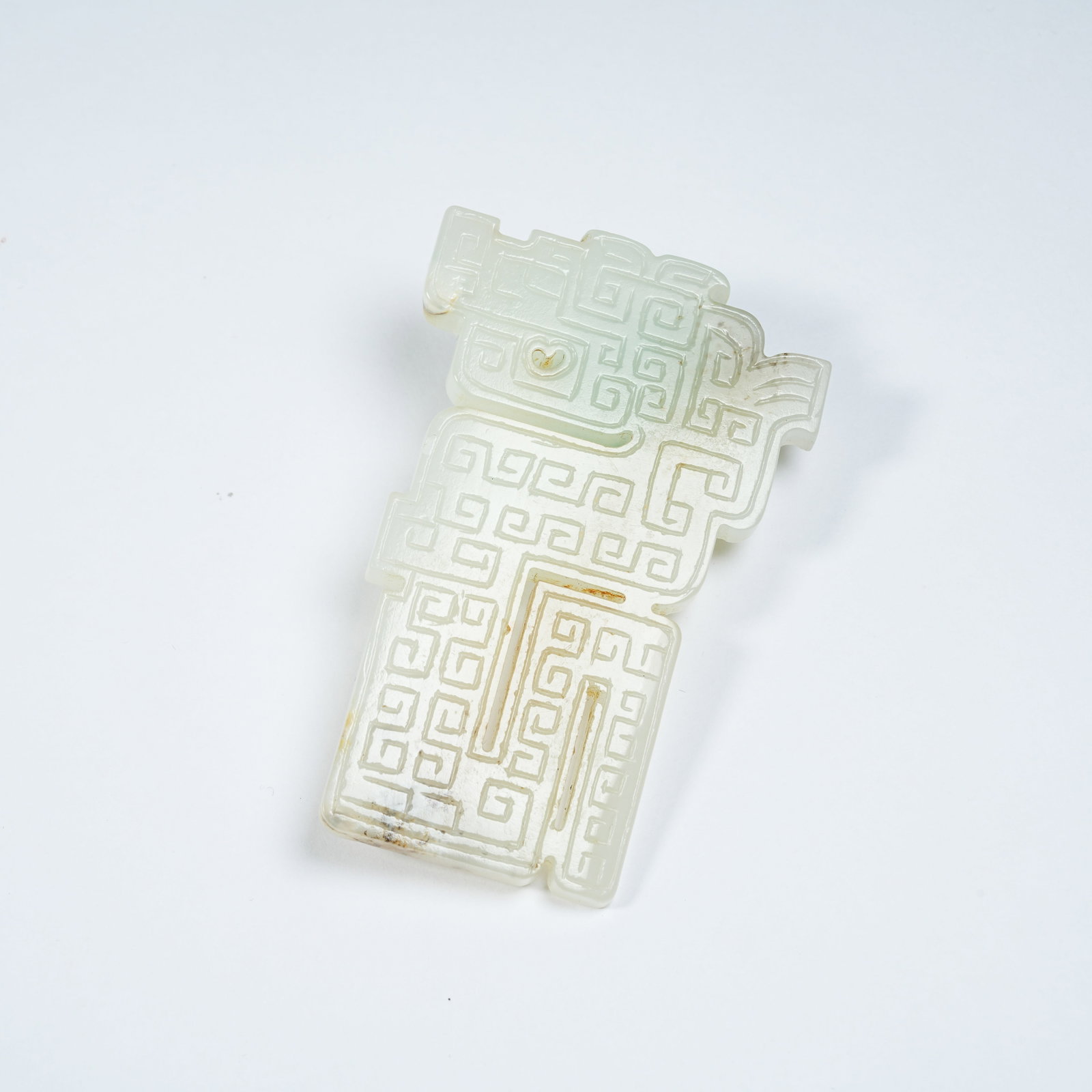 A ANCIENT JADE S-SHAPED DRAGON PENDANT: Ancient Jade S-shaped Dragon Pendant