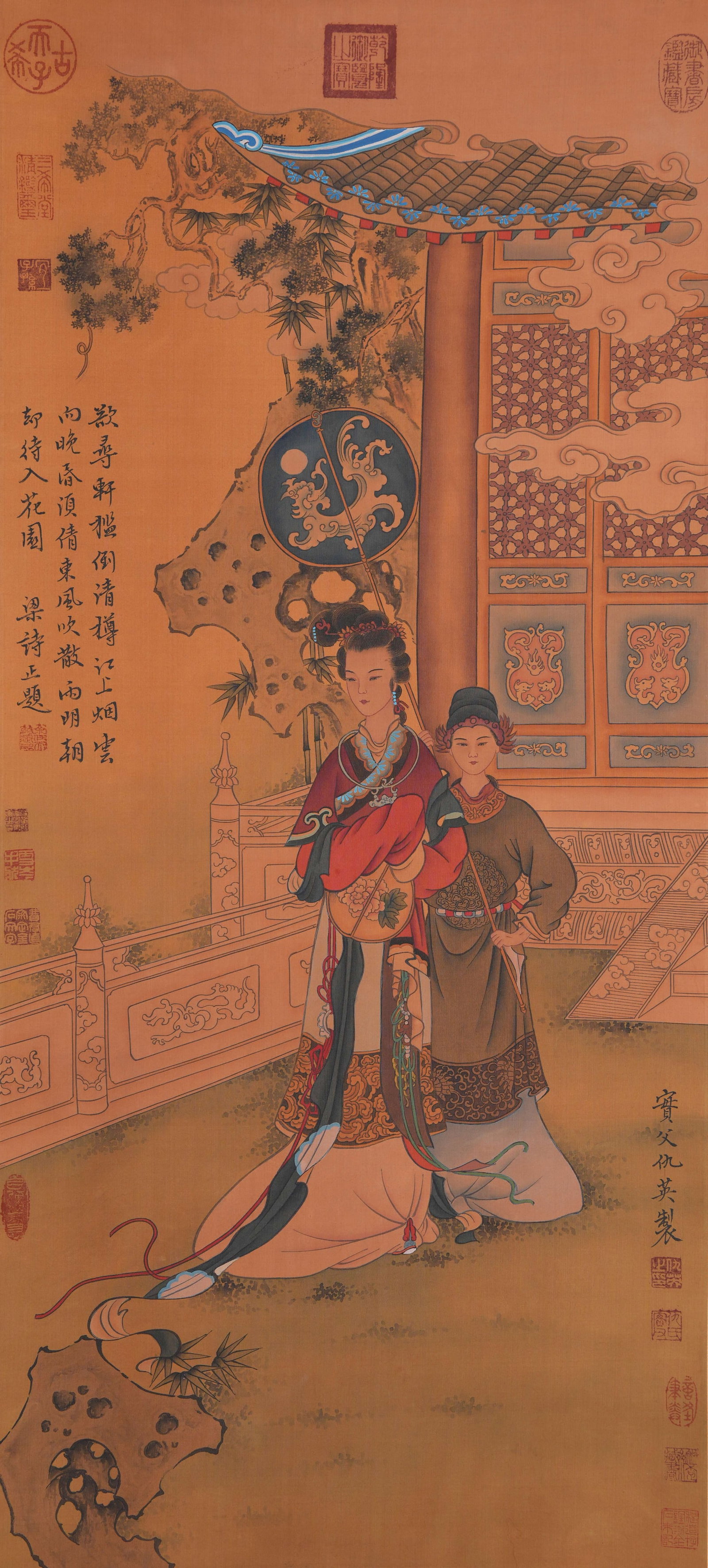A FIGURE PAINTING ON SILK BY QIU YING.仇英 (1 of 10)