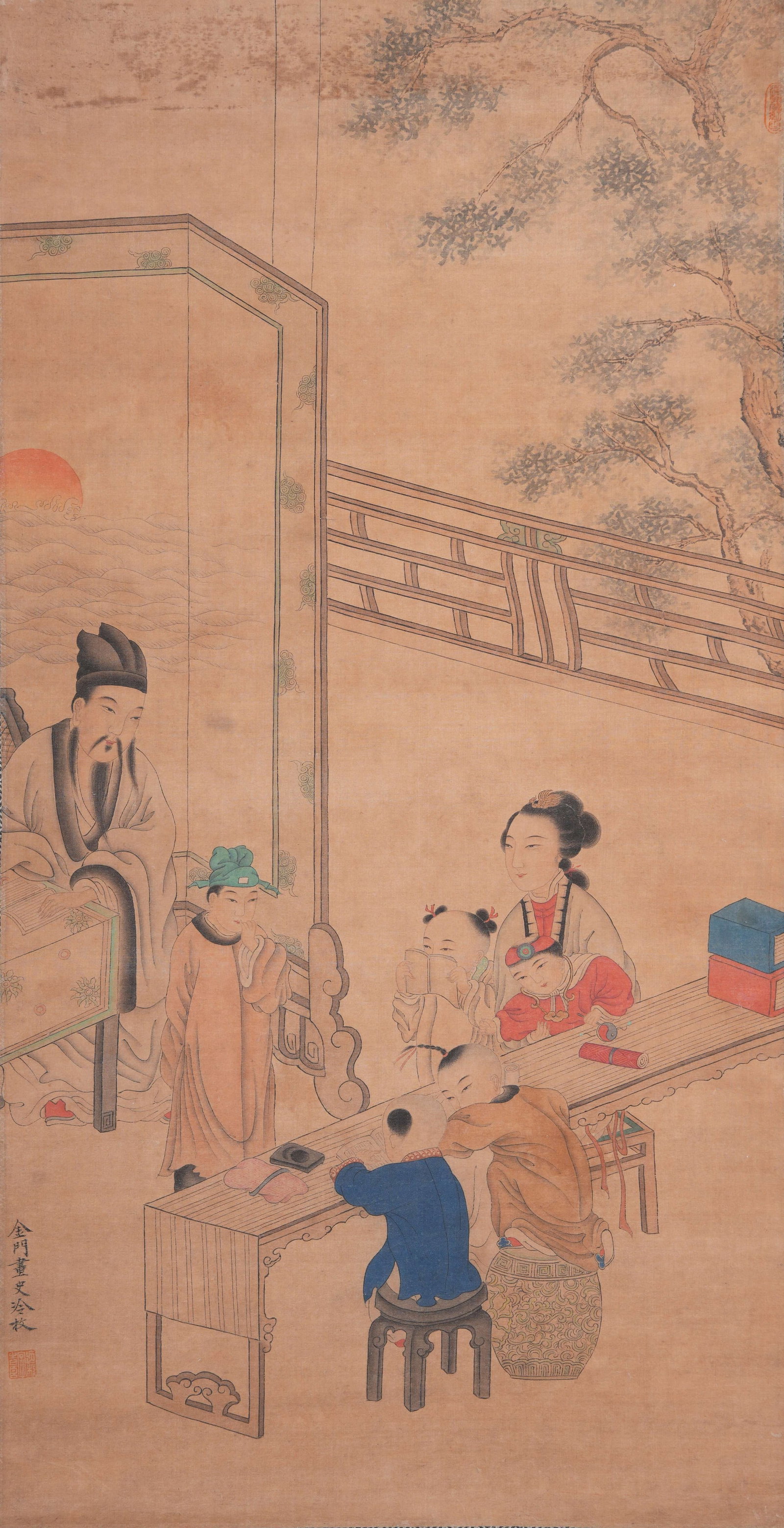 A FIGURE PAINTING ON SILK BY LENG MEI.冷枚 (1 of 10)