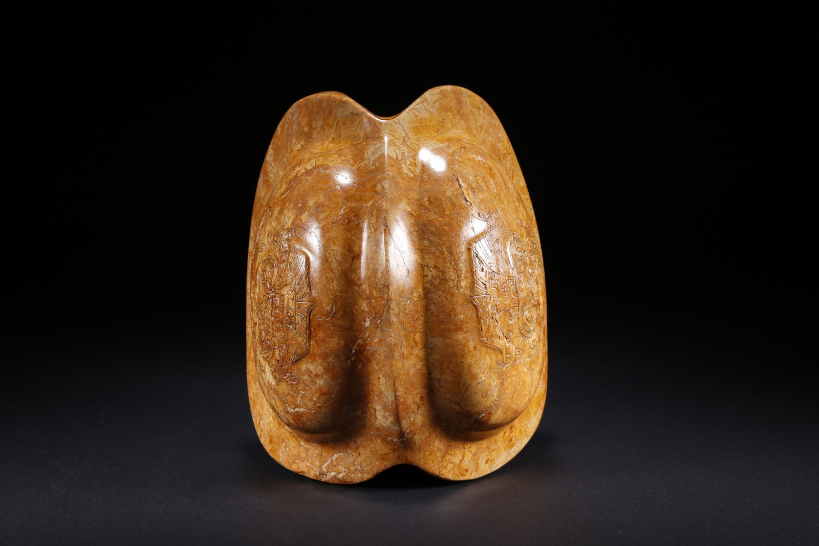 A TORTOISE-SHELL PATTERN ANCIENT JADE PIECE - 6