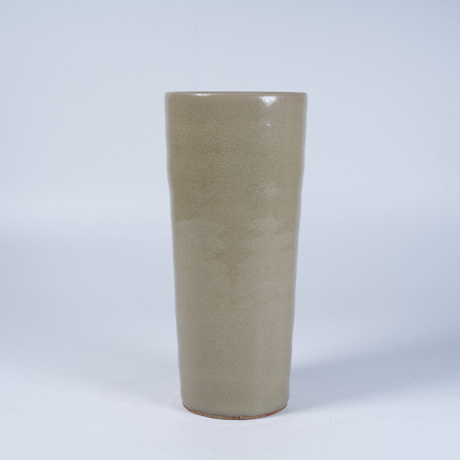A CELADON STRAIGHT TUBE CUP: Celadon Straight Tube Cup