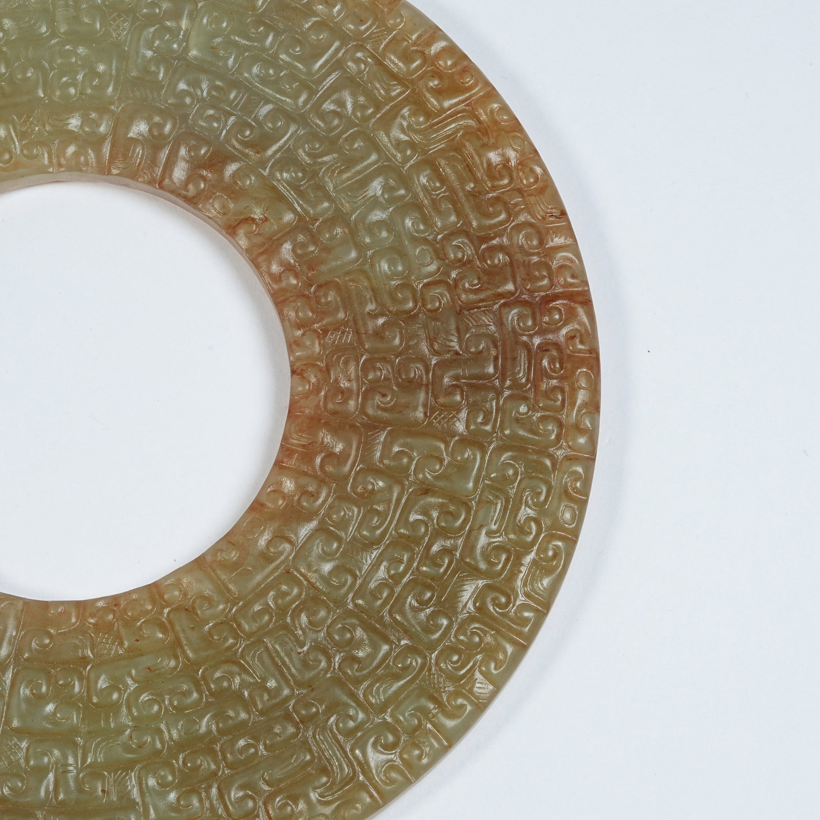 A ANCIENT JADE BI WITH INTERLOCKING CLOUD PATTERNS - 2