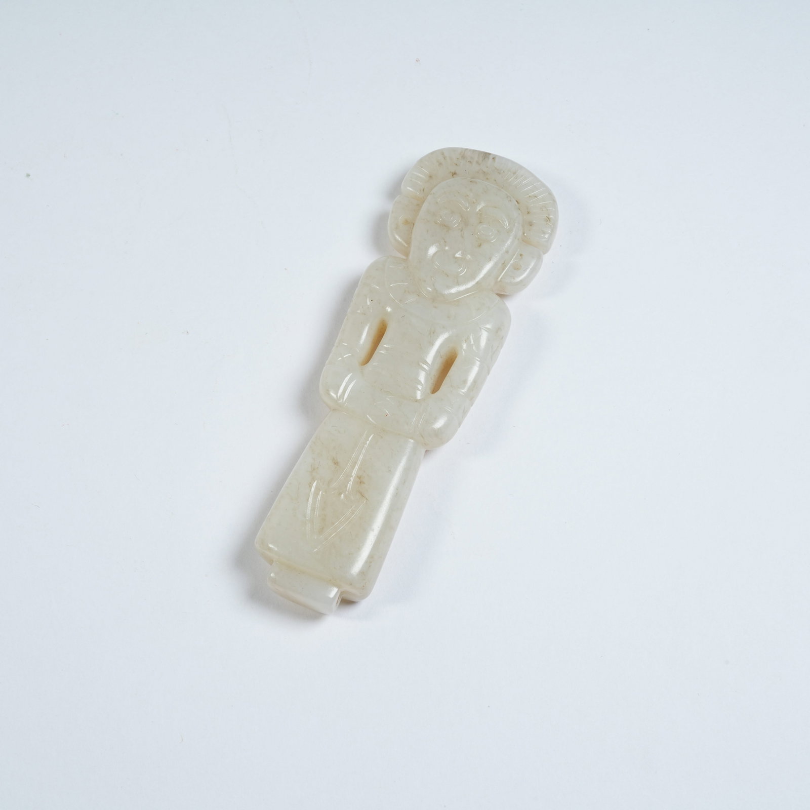 A ANCIENT JADE DEITY PENDANT: Ancient Jade Deity Pendant
