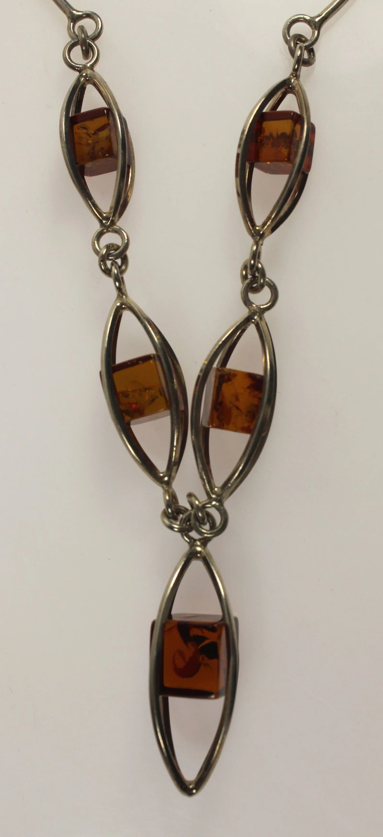 AMBER NECKLACE IN STERLING (925) SILVER (1 of 3)