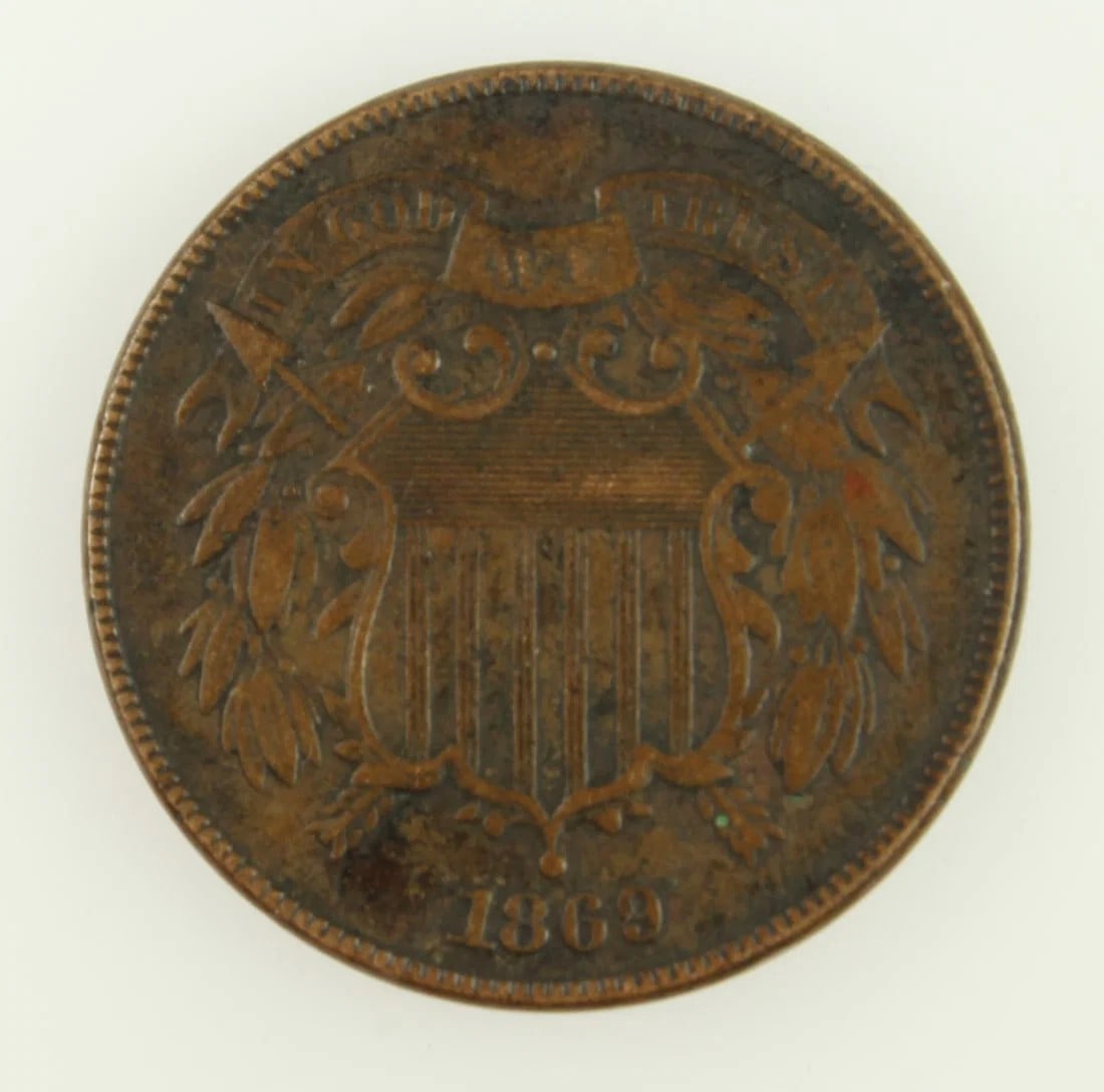 U.S.A. 1869 TWO CENT, GOOD VERY FINE: U.S.A. 1869 Two Cent, good Very Fine