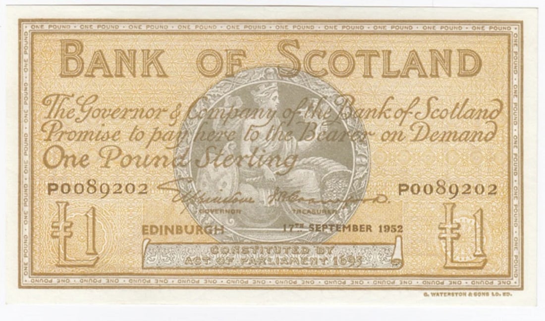 SCOTLAND '17TH SEPTEMBER 1952' 'ELPHINSTONE - CRAWFORD' ?1, EXTREMELY FINE DETAILS: Scotland '17th September 1952' 'Elphinstone - Crawford' ?1, Extremely Fine details