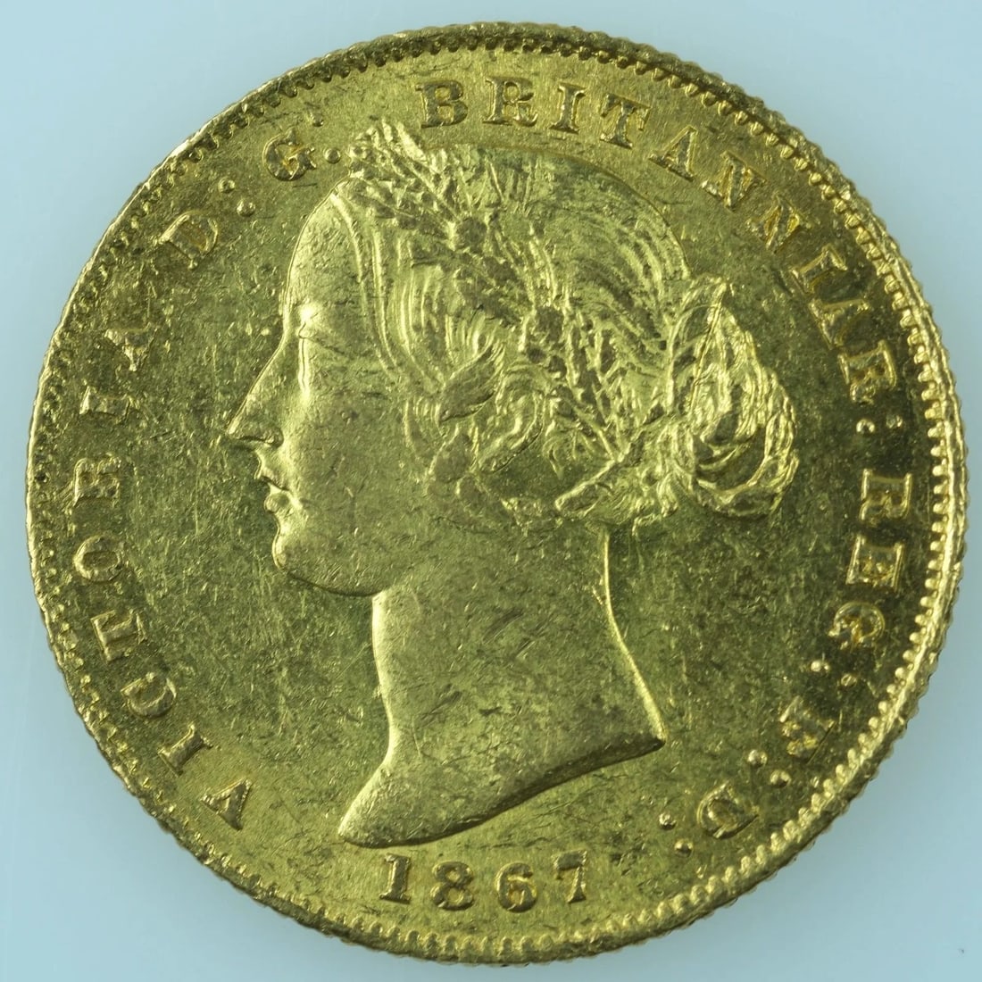 AUSTRALIA 1867 SYDNEY MINT SOVEREIGN, EXTREMELY FINE (1 of 2)