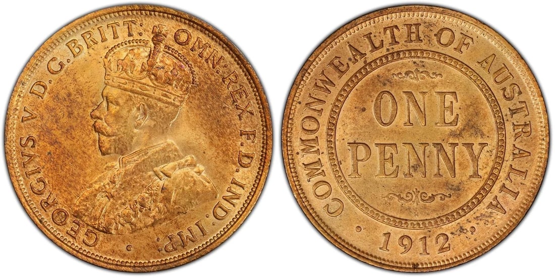 AUSTRALIA 1912 PENNY, MS64 RB (1 of 2)