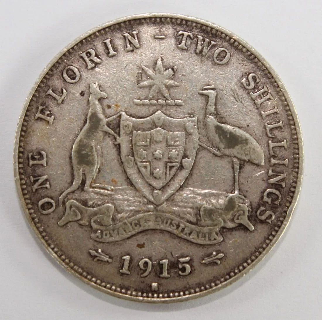 AUSTRALIA 1915 H FLORIN, FINE (1 of 2)