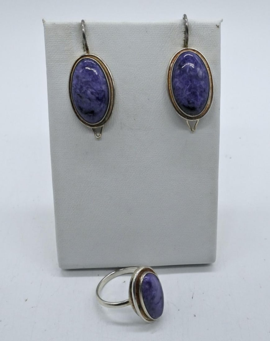 CHAROITE STERLING SET (1 of 3)