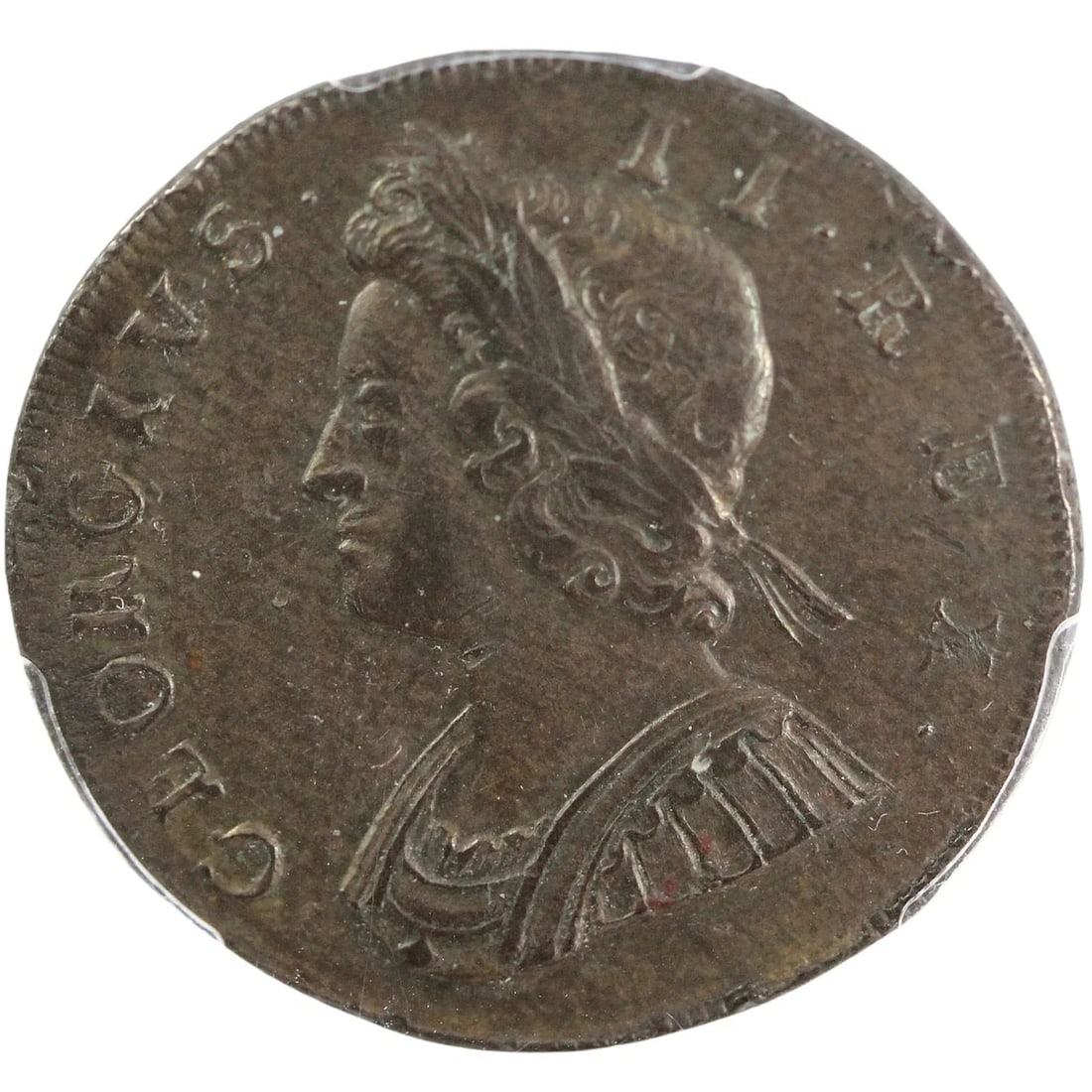 GREAT BRITAIN GEORGE II 1732 'NO STOP' HALFPENNY, PCGS XF40 (1 of 2)
