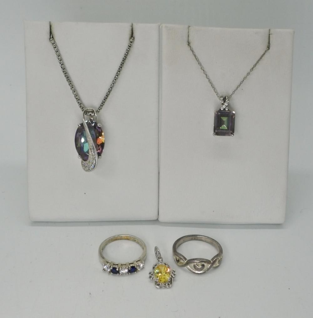 MYSTIC TOPAZ NECKLACES, STERLING (1 of 4)