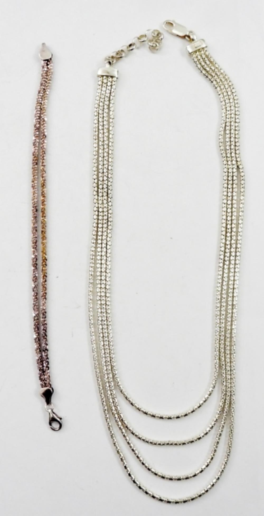 925 MILOR MULTI-CHAIN NECKLACE 18" (1 of 2)