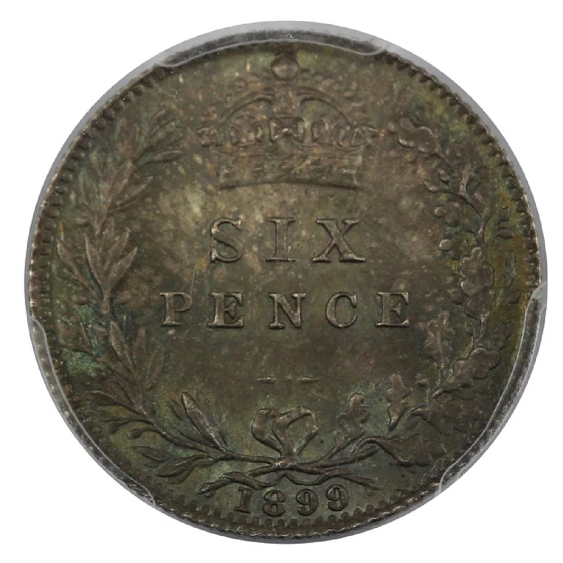 GREAT BRITAIN 1899 SIXPENCE, PCGS MS64: Great Britain 1899 Sixpence, PCGS MS64