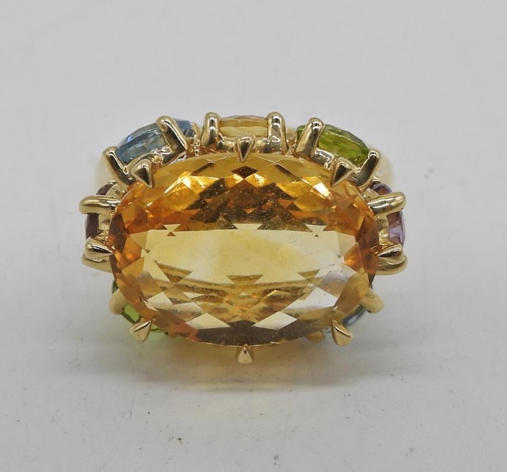 10KG MULTI GEMSTONE RING - 2