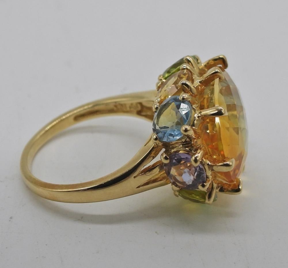 10KG MULTI GEMSTONE RING - 4