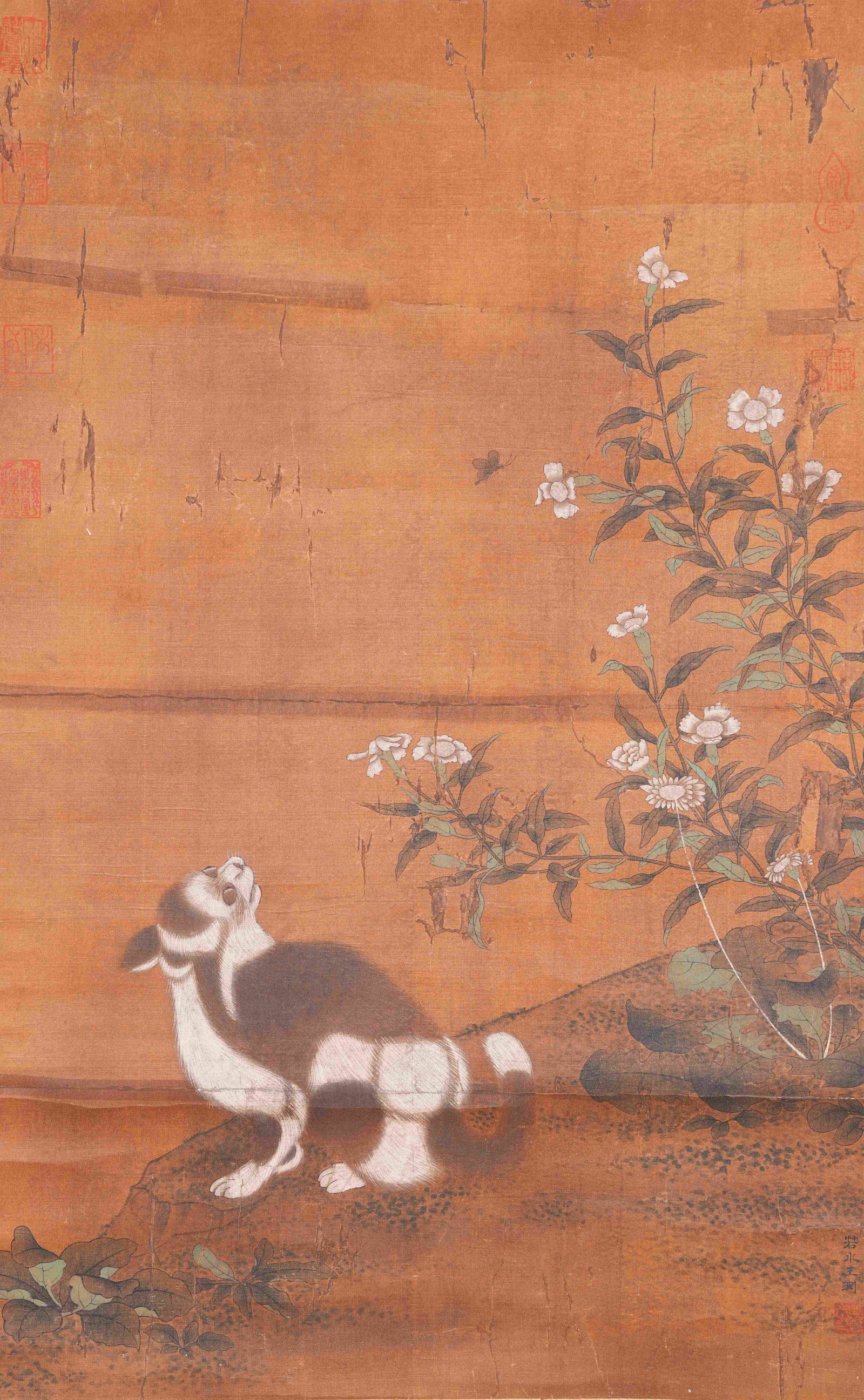 A LONGEVITY PAINTING ON SILK BY WANG YUAN.王淵 (1 of 10)