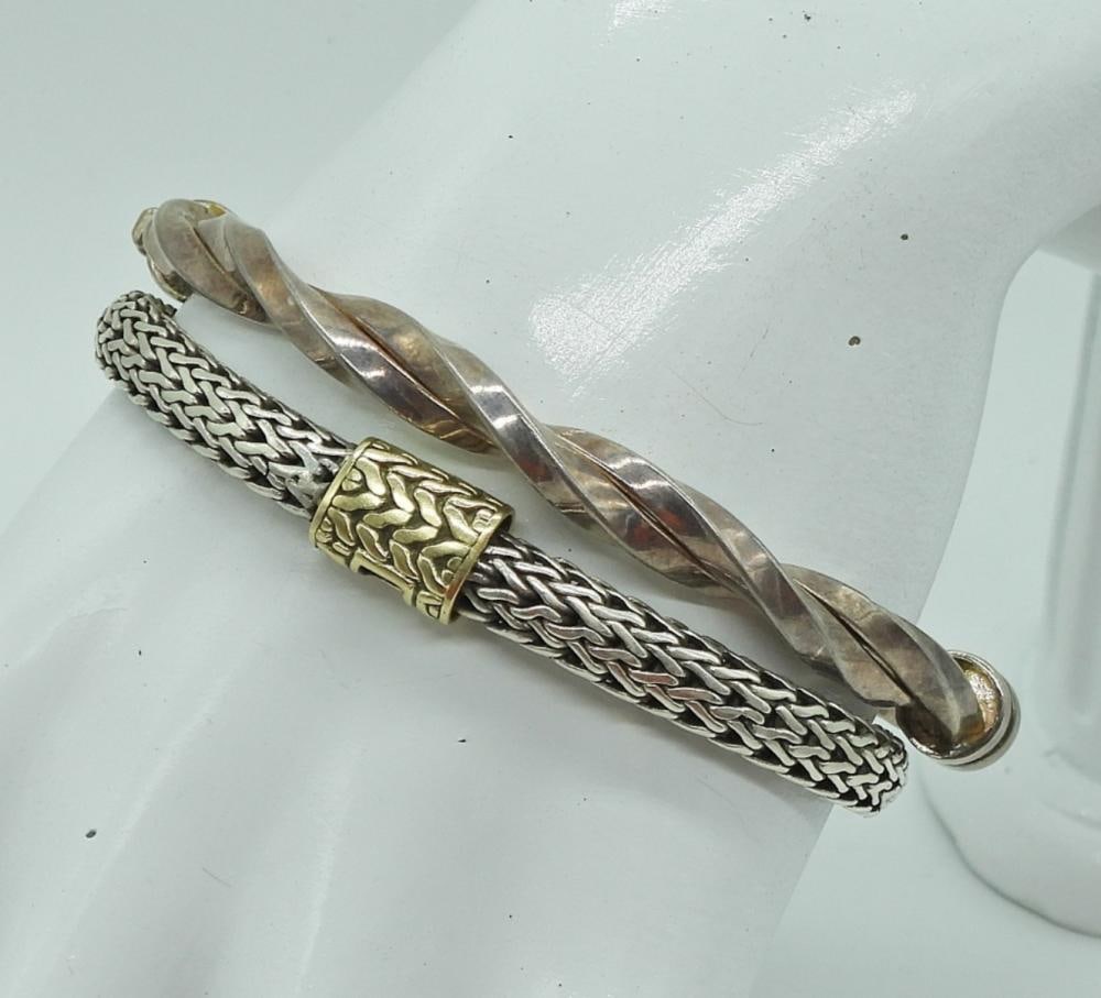(2) UNIQUE STERLING BRACELETS: (2) UNIQUE STERLING BRACELETS