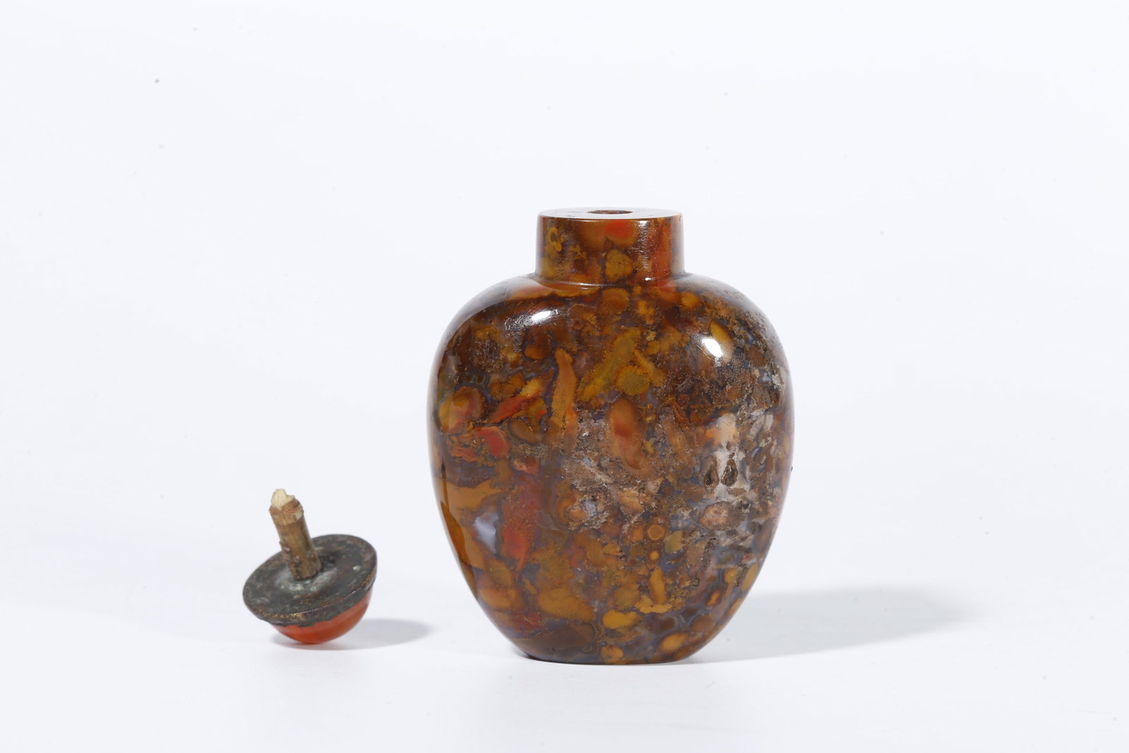 A AGATE SNUFF BOTTLE - 7